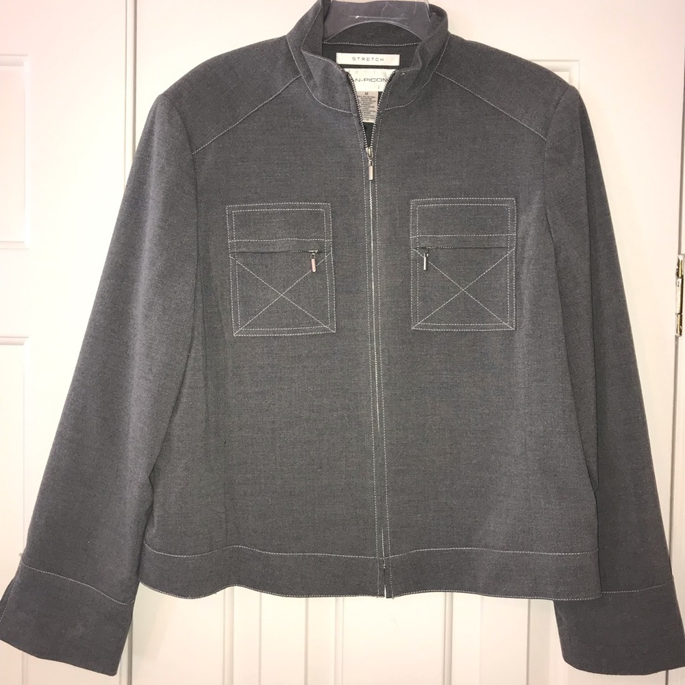 EUC Evan - Picone Stretch Front Zip Jacket Size 12